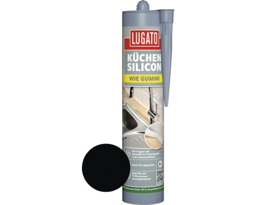 Silicone pour cuisine Lugato Comme du caoutchouc noir 310 ml