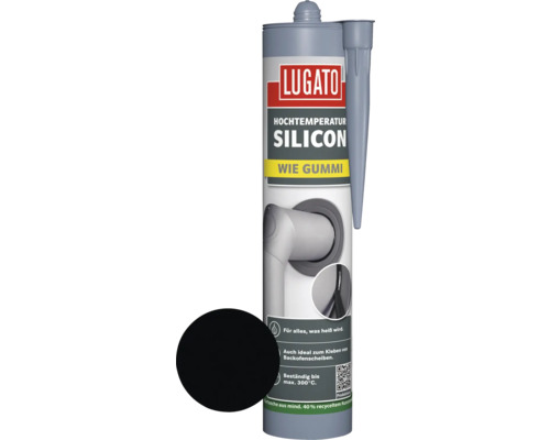 Silicone haute température Lugato Wie Gummi noir 310 ml