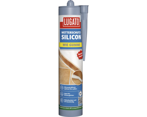 Silicone de protection contre les intempéries Lugato Comme du caoutchouc transparent 310 ml