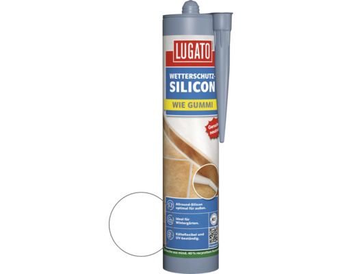 Silicone de protection contre les intempéries Lugato Comme du caoutchouc transparent 310 ml