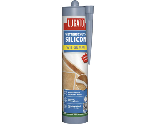 Silicone de protection contre les intempéries Lugato Comme du caoutchouc blanc 310 ml