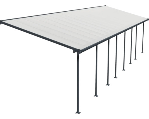 Toiture pour terrasse CANOPIA by Palram Feria 3x11.56 1156 x 294 cm anthracite Pergola de terrasse autoportante avec plusieurs poteaux