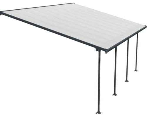 Pergola mit Lamellendach und Stützpfosten