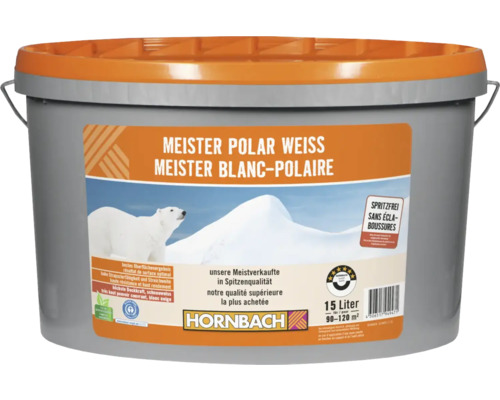 Eimer Polarweiss Meister Farbe, 15 Liter