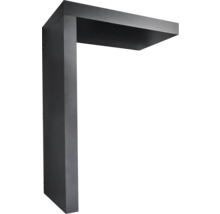 Auvent Gutta BS Plus 160 RAL 7016 160x90 cm avec partie latérale gauche évacuation de l'eau dans la partie latérale