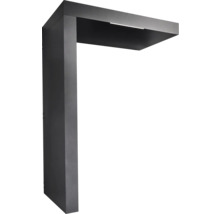 Auvent Gutta BS Plus 160 RAL 7016 160x90 cm avec partie latérale gauche évacuation de l'eau dans la partie latérale