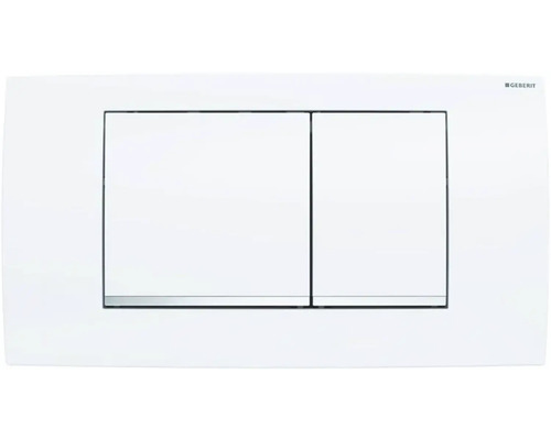 Plaque de commande GEBERIT Twinline 30 plaque brillant / touche blanc brillant 115.899.KJ.1