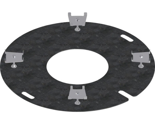 Plaque de montage ronde avec clips de fixation