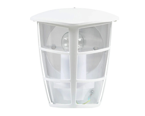 Applique murale extérieure blanche avec design de cage pour l''extérieur