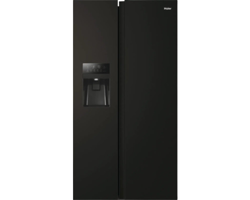 Side by Side Kühlschrank HAIER HSR5918DIPB BxHxT 90,8 x 177,5 x 65,9 cm Kühlteil 333 l Gefrierteil 178 l schwarz