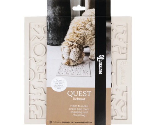 Schleckmatte District 70 Quest Lickmat 28 x 28 cm Merengue Leckmatte Silikon