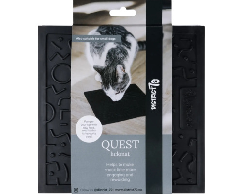 Tapis de léchage District 70 Quest Lickmat 20 x 20 cm Dark Grey tapis de léchage en silicone Tapis de léchage District 70 Quest Lickmat 20 x 20 cm Dark Grey tapis de léchage en silicone