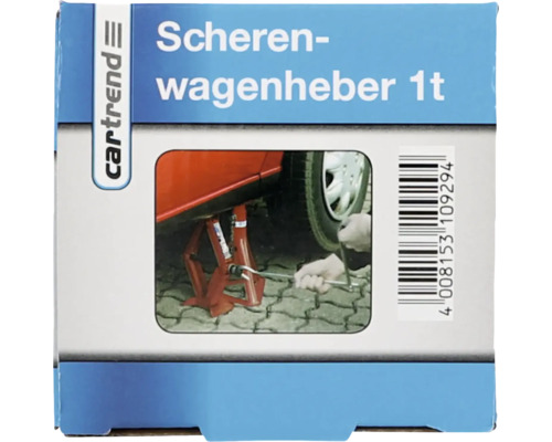 Verpackung eines Scherenwagenhebers mit einer Tragkraft von 1 Tonne
