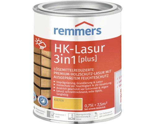 Lasure Remmers HK 3en1 [plus] pin 750 ml