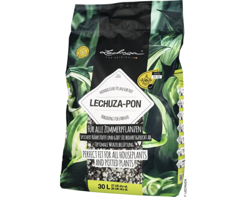 Substrat minéral pour plantes Lechuza Pon 30 litres