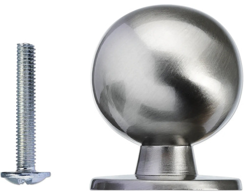 Kugelknopf aus Metall mit Schraube