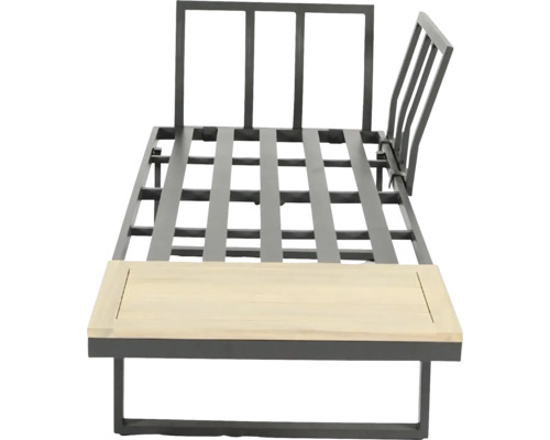 Bettgestell mit Lattenrost aus Metall und Holz
