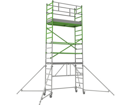 Fahrgerüst aus Stahl mit Rollen und Auslegern
