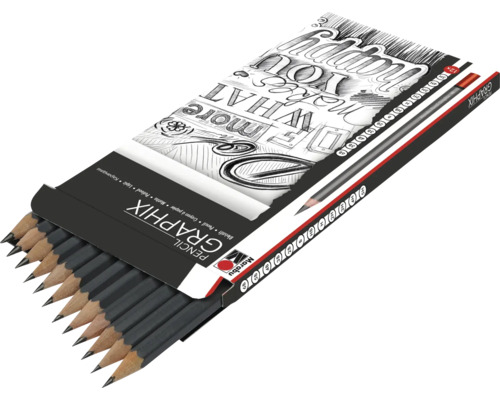 Packung Graphitstifte, zwölf Stück