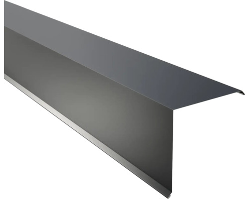 Bande de rive PRECIT pour tôle trapézoïdale gris anthracite RAL 7016 1000 mm x 180 mm x 180 mm x 0,63 mm Bande de rive PRECIT pour tôle trapézoïdale gris anthracite RAL 7016 1000 mm x 180 mm x 180 mm x 0,63 mm