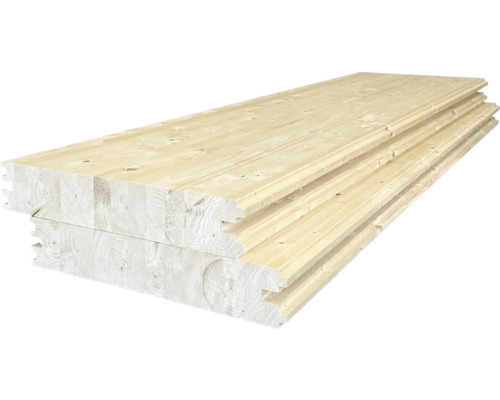 Élément en bois massif MTE Konsta épicéa 2140 x 560 x 100 mm Piles de panneaux en bois massif avec rainure et languette