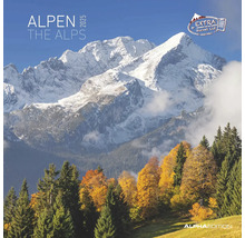 Alpes The Alps Calendrier 2025 avec paysage montagneux et forêt d''automne
