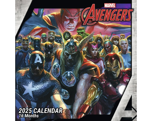 Calendrier mural Marvel Avengers 2025 30x30 cm