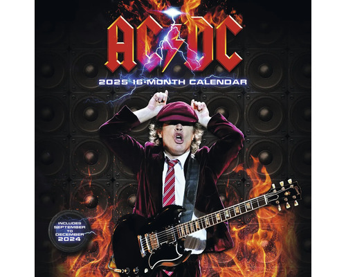 Calendrier mural AC/DC 2025 30x30 cm