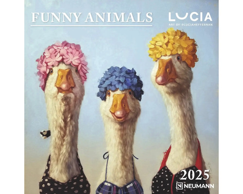 Calendrier mural Funny Animals 2025 30x30 cm