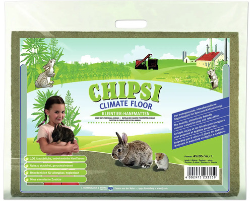 Tapis de chanvre JRS Chipsi Climate Floor pour petits animaux Taille L env. 45 x 95cm