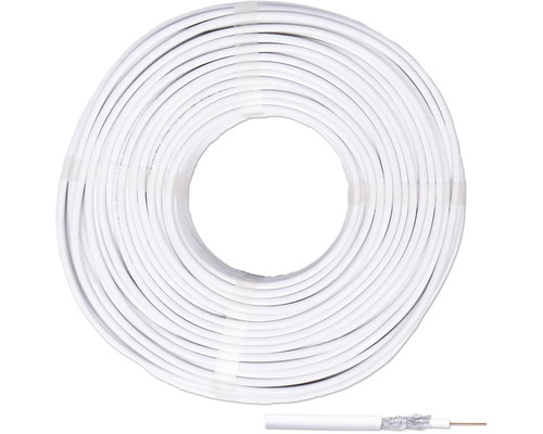 Câble coaxial SD110 blanc 100 m