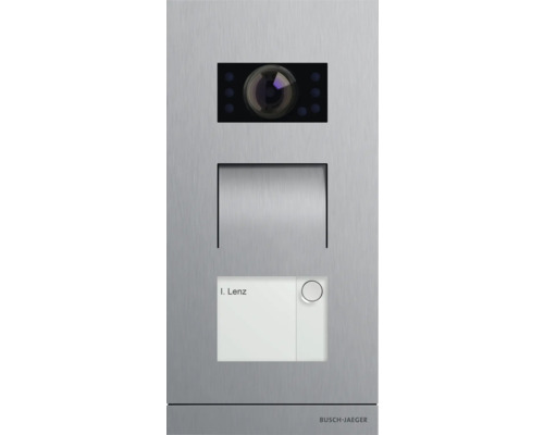 Set vidéo pour maison individuelle Busch-Jaeger 83022/1-SV acier inoxydable Interphone avec caméra Busch Jaeger