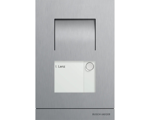 Set audio pour maison individuelle Busch-Jaeger 83004/1-SV acier inoxydable Busch-Jaeger Insert avec cadre pour interrupteur