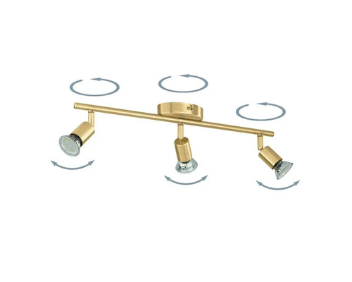 Dreiflammige Deckenleuchte mit schwenkbaren Spots