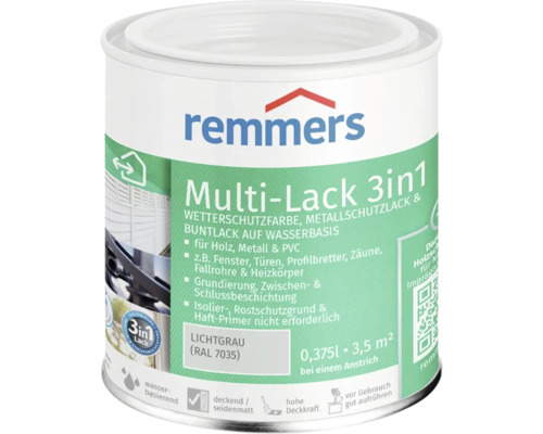 Laque multi Remmers 3en1 gris clair 375 ml