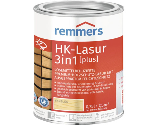 Lasure Remmers HK 3en1 [plus] incolore 750 ml