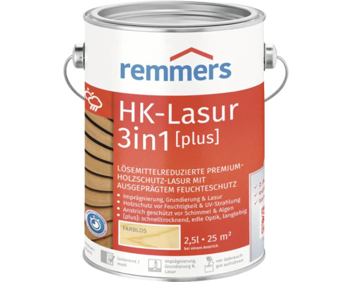 Lasure Remmers HK 3en1 [plus] incolore 2,5 l