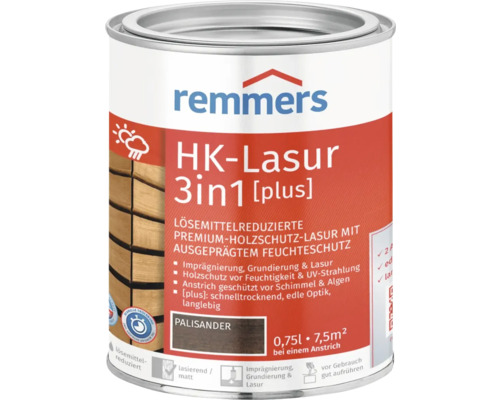 Lasure Remmers HK 3en1 [plus] palissandre 750 ml