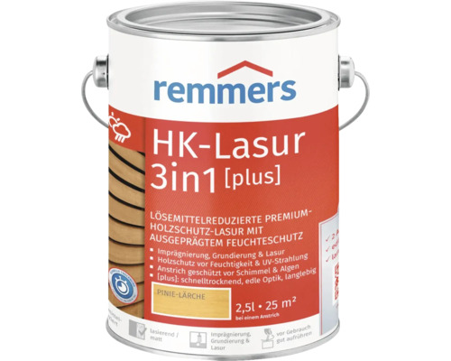 Lasure Remmers HK 3en1 [plus] pin/mélèze 2,5 l