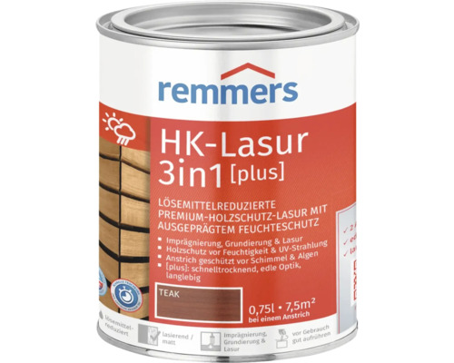 Lasure Remmers HK 3en1 [plus] teck 750 ml