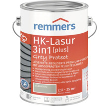 Remmers HK-Lasur 3in1 Holzschutzlasur im silberfarbenen Eimer mit 2,5 Liter Inhalt
