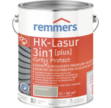 Remmers HK-Lasur 3in1 Grey Protect im Metalleimer, Gebindegröße fünf Liter, geeignet für circa 50 Quadratmeter bei einmaligem Anstrich