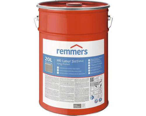 Lasure pour bois Remmers HK-Lasur 3en1 Grey Protect 20 litres