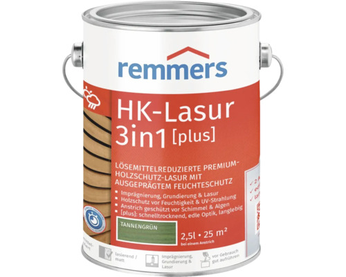 Remmers HK Lasur 3in1 Tannengrün, 2,5 Liter Dose