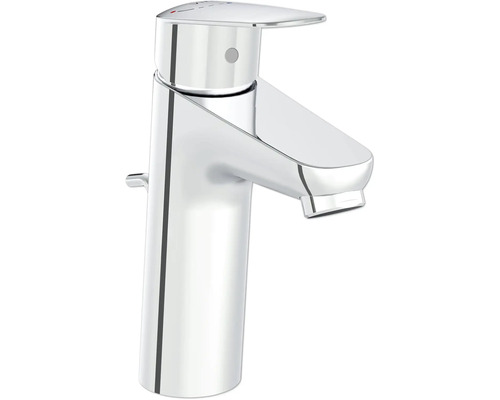 Robinet de lavabo VitrA FLOW ROUND CoolStart chrome avec vidage à tirette A42926ENGX Mitigeur monocommande pour lavabo