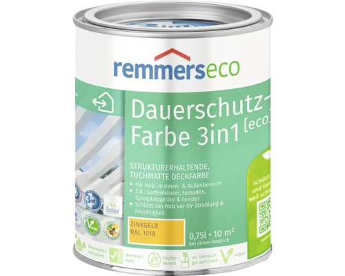 Peinture de protection durable [eco] Remmers jaune zinc 750 ml