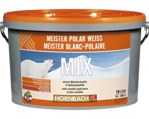 Peinture murale Meister blanc polaire HORNBACH à faire mélanger dans le coloris souhaité-0
