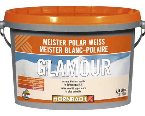 HORNBACH Meister Polarweiß Glamour Soft Wandfarbe im Wunschfarbton mischen lassen