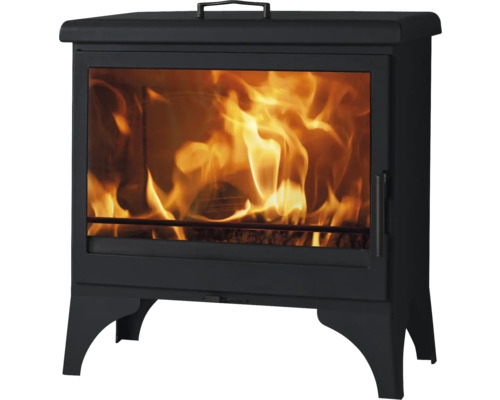 Poêle Panadero BOHEME acier noir 9,8 kW avec compartiment chauffant