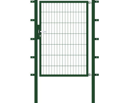 Portillon simple ALBERTS Flexo 100 x 140 cm avec poteaux 6 x 6 cm vert